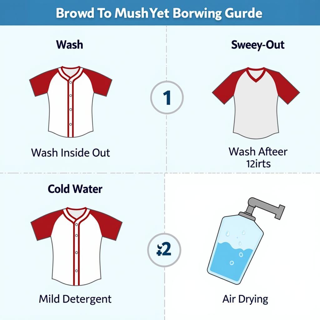 Tips for washing and caring for baseball shirts.