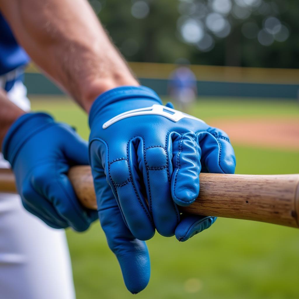 Carolina Blue Batting Gloves Enhancing Grip