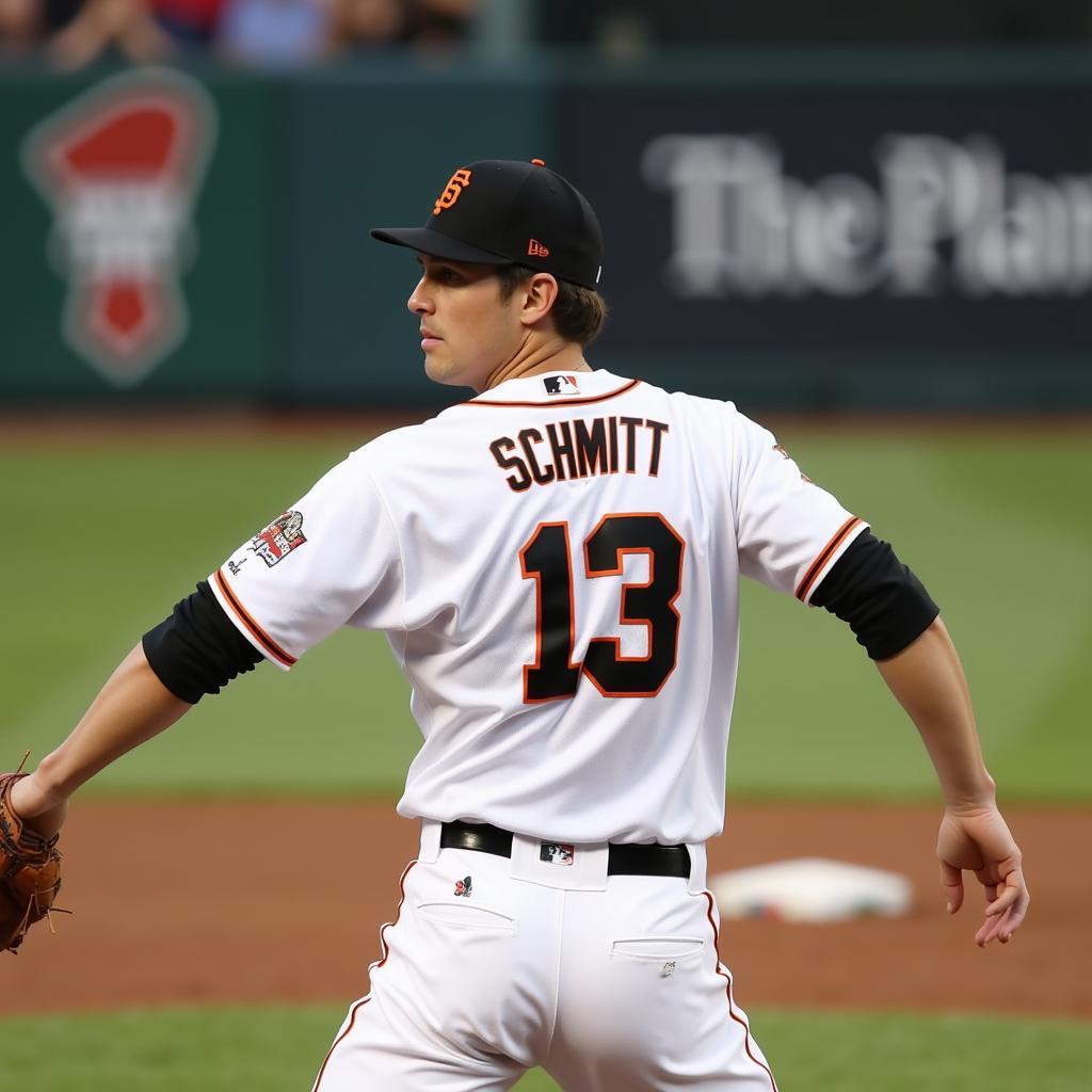 Casey Schmitt in his San Francisco Giants Jersey