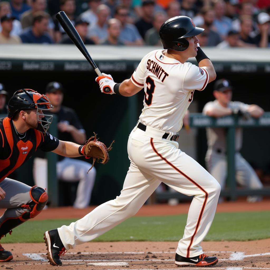 Casey Schmitt hitting for the Giants