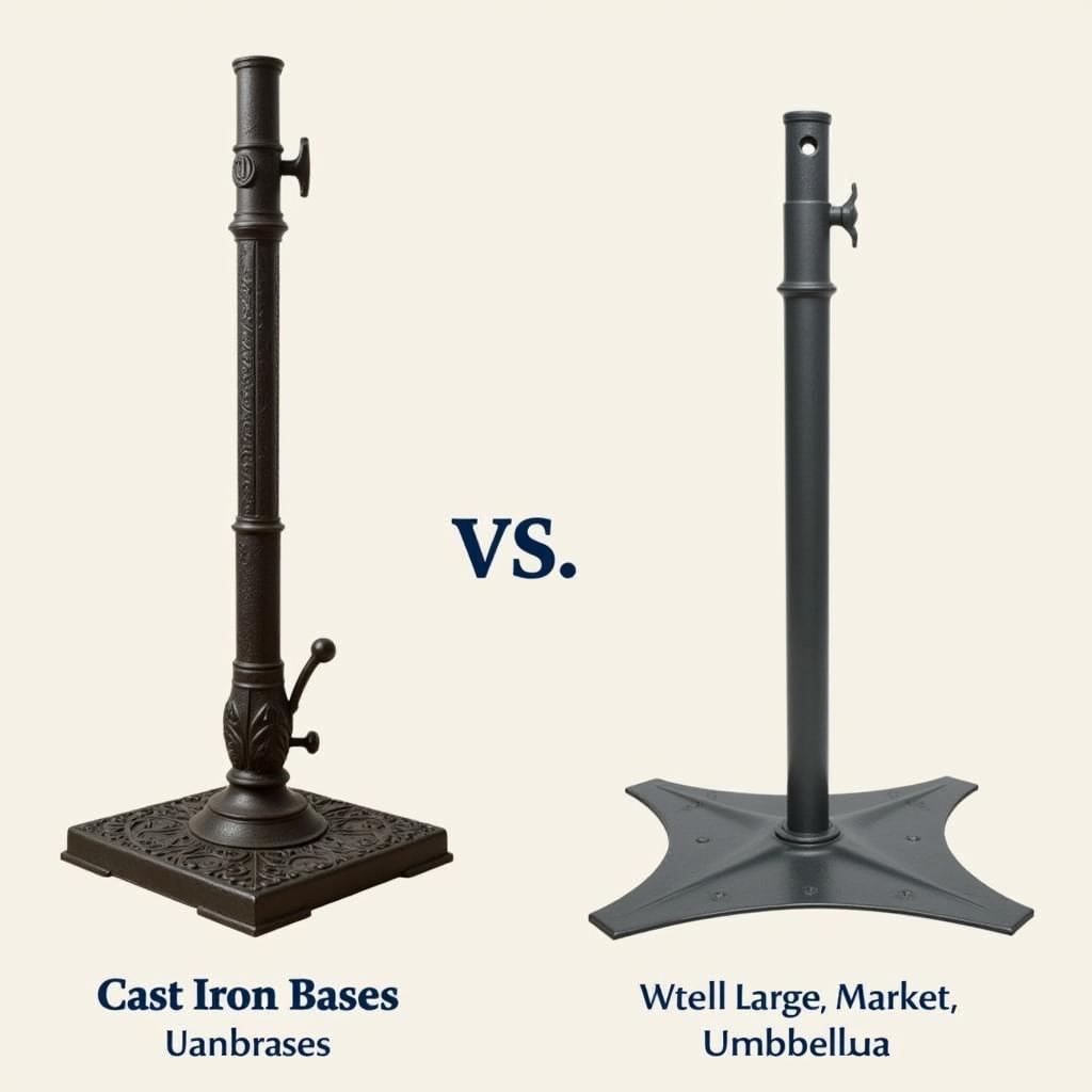 Comparing Cast Iron and Steel Umbrella Bases