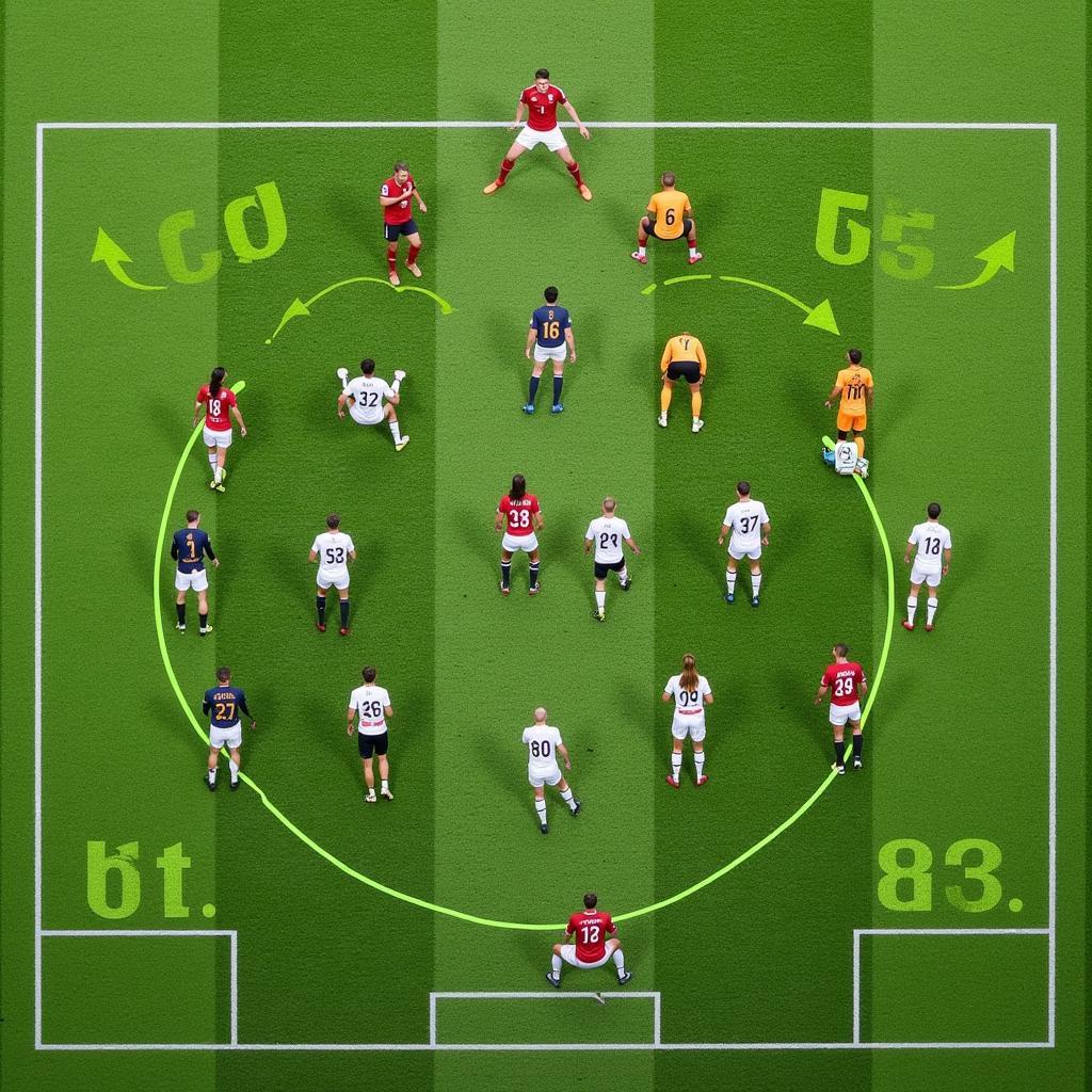 Cat 87 Formation on a Football Field