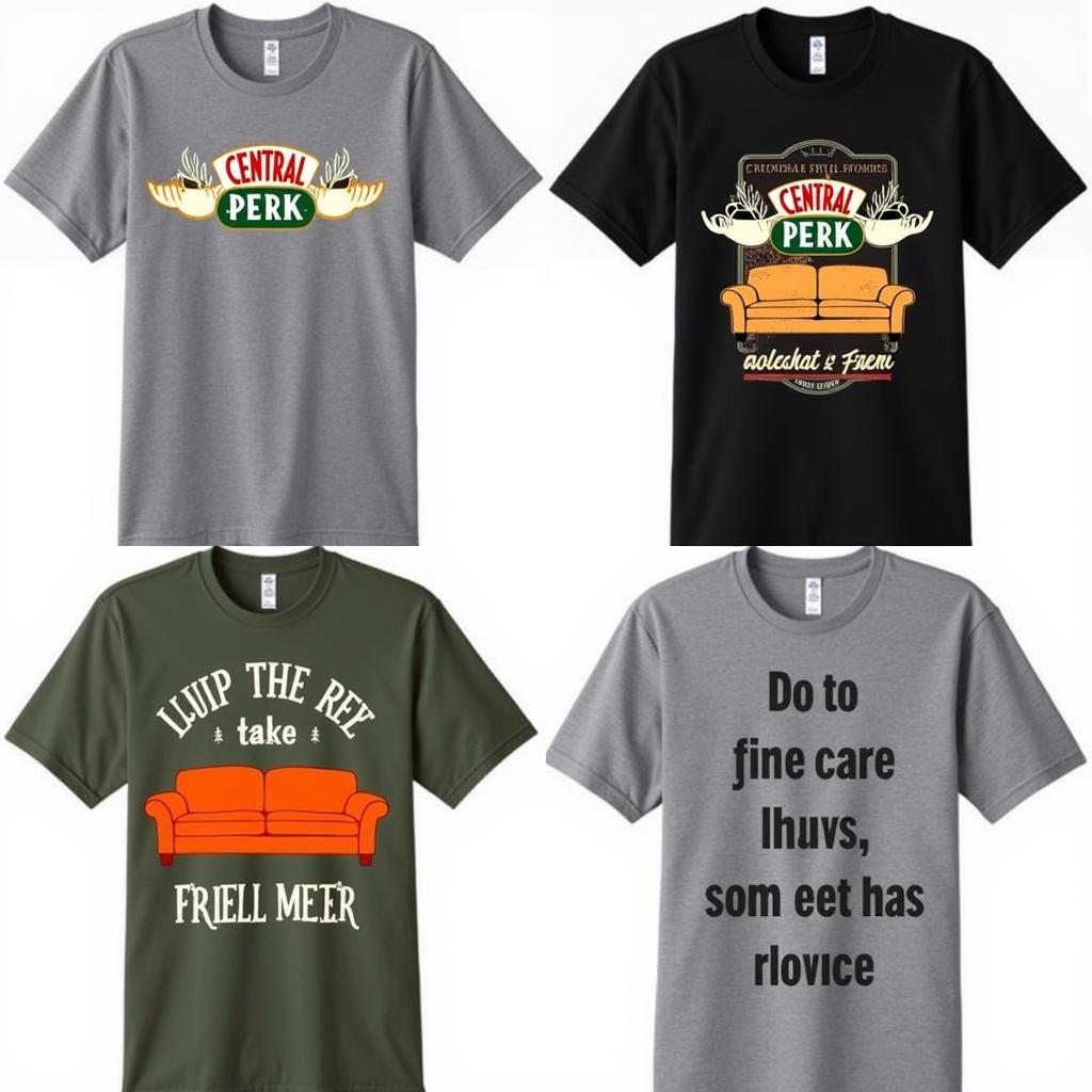 Various Central Perk Tee Shirt Styles