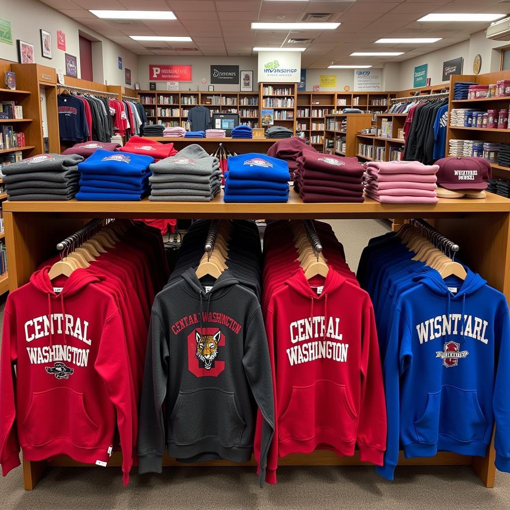 CWU Bookstore Hoodie Display