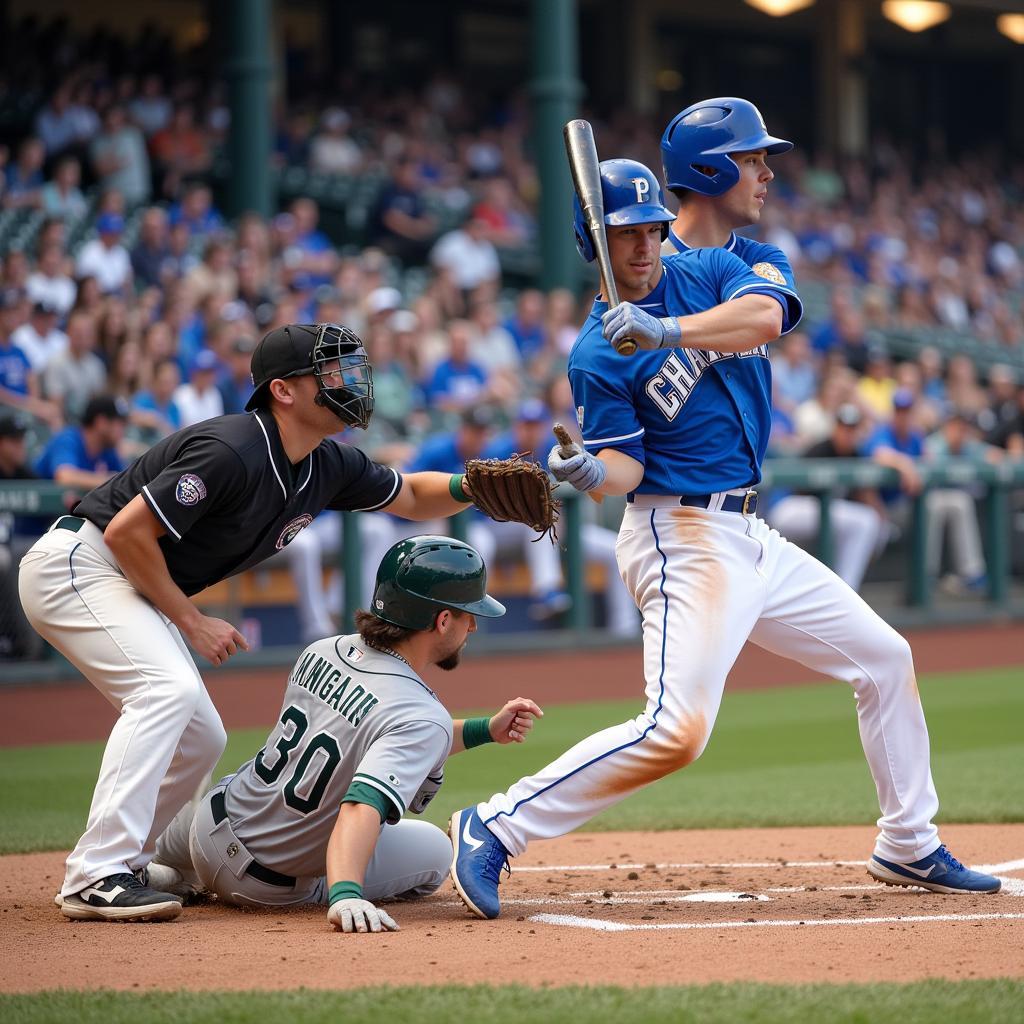 Champaign Yard Goats Players in Action During a Game