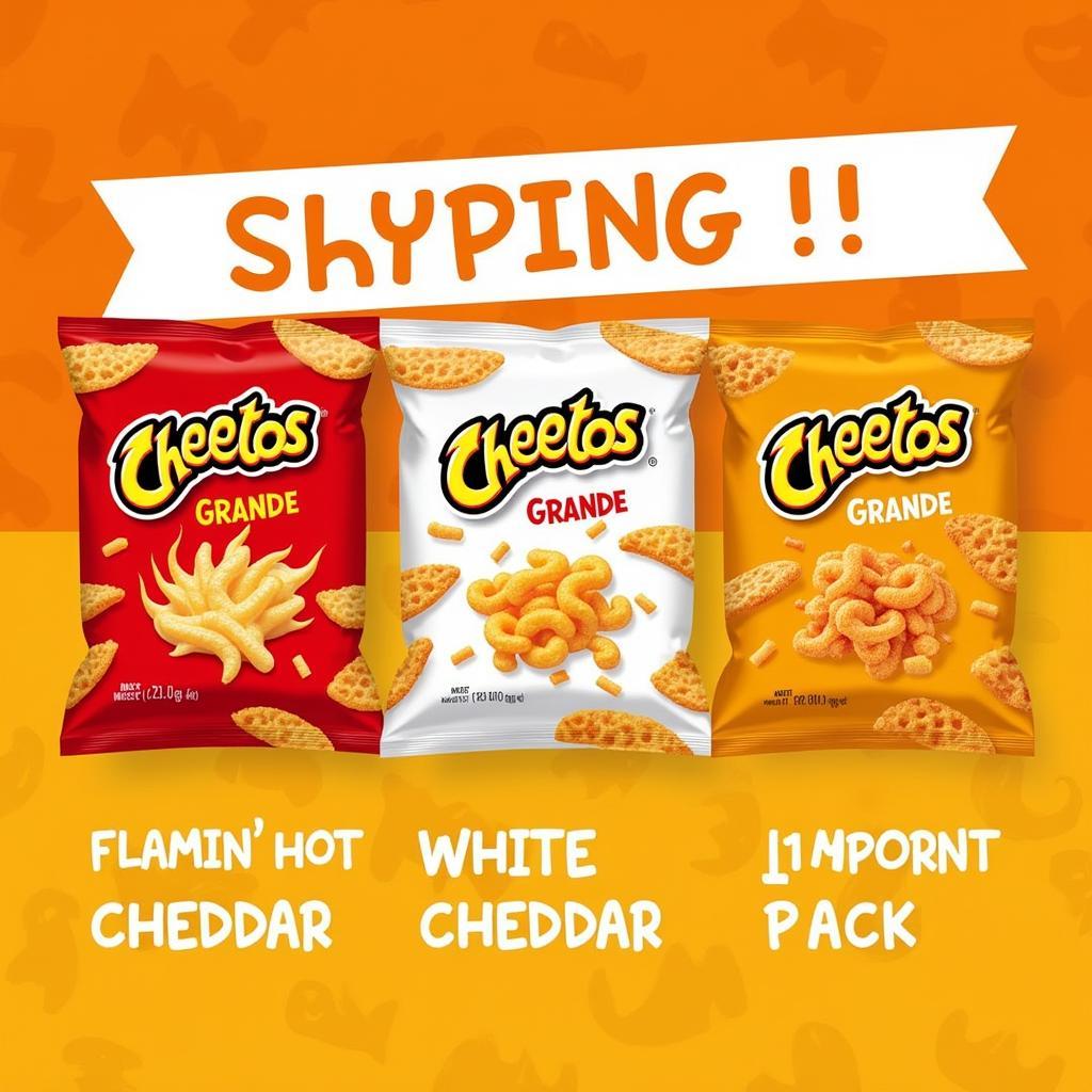 Various flavors of Cheetos Grande in a pack