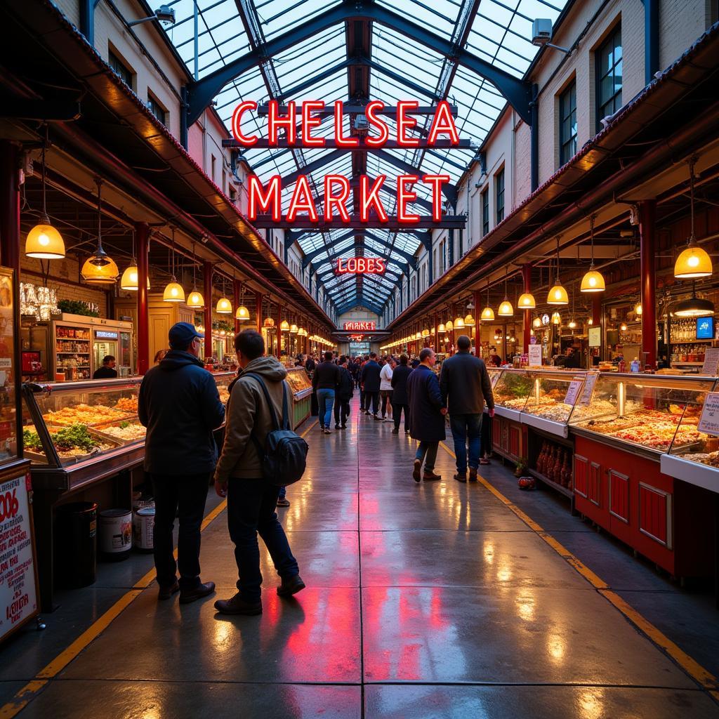 Chelsea Market bustling with activity