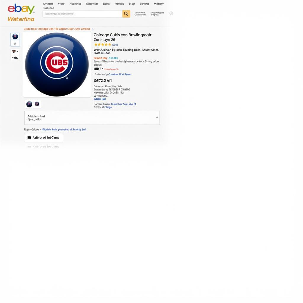 Chicago Cubs Bowling Ball on eBay