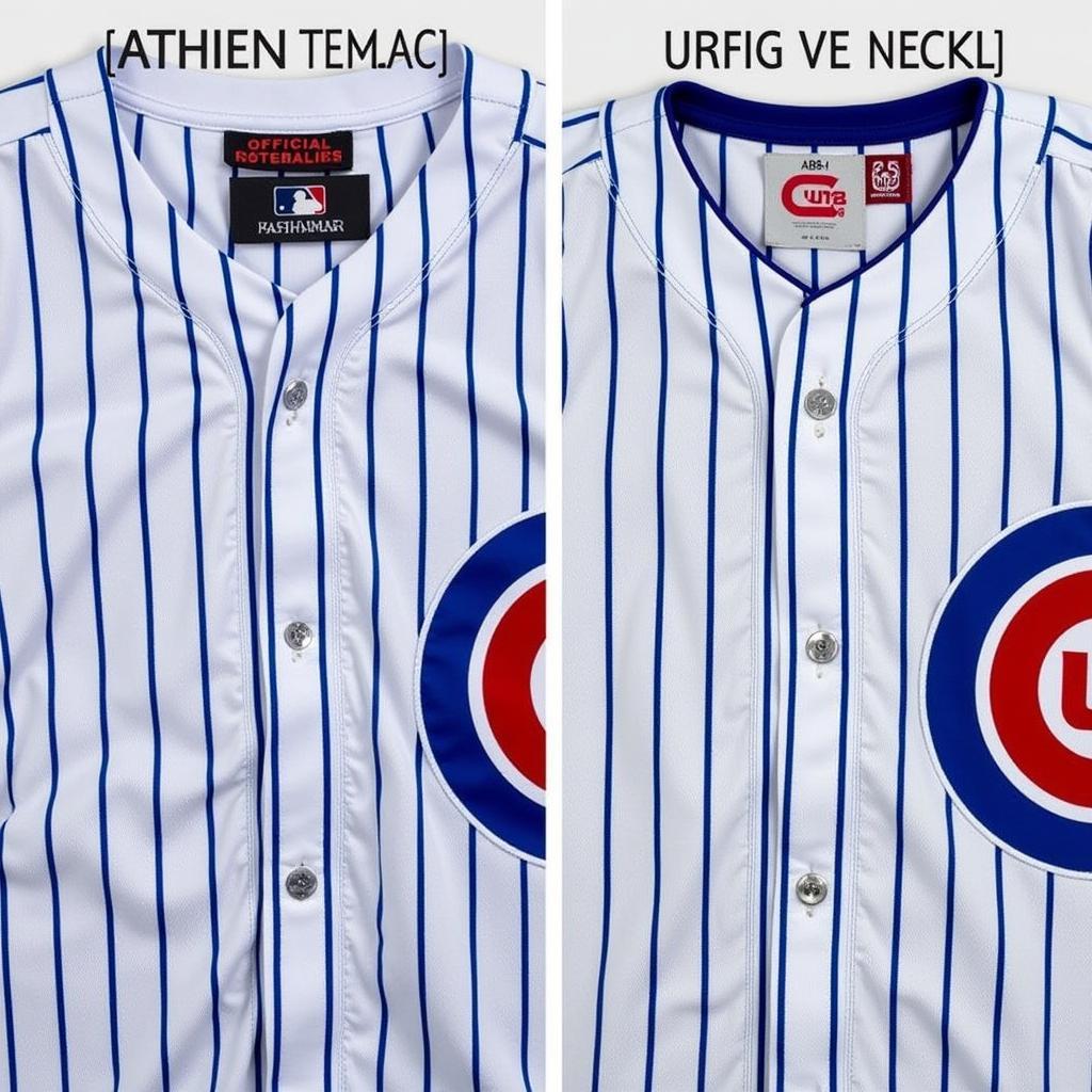 Chicago Cubs V-Neck Authentic vs. Replica Jersey Comparison