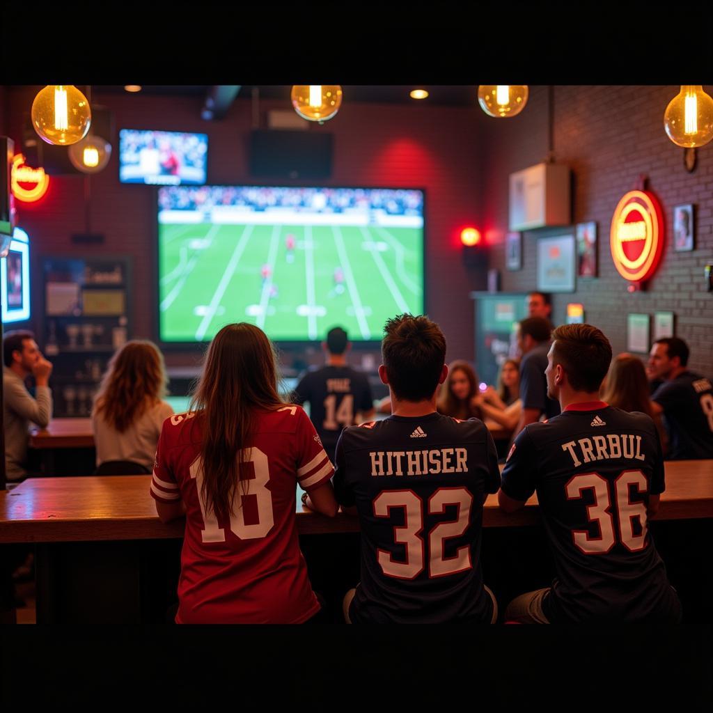 Chicago Football Fans Watching Game