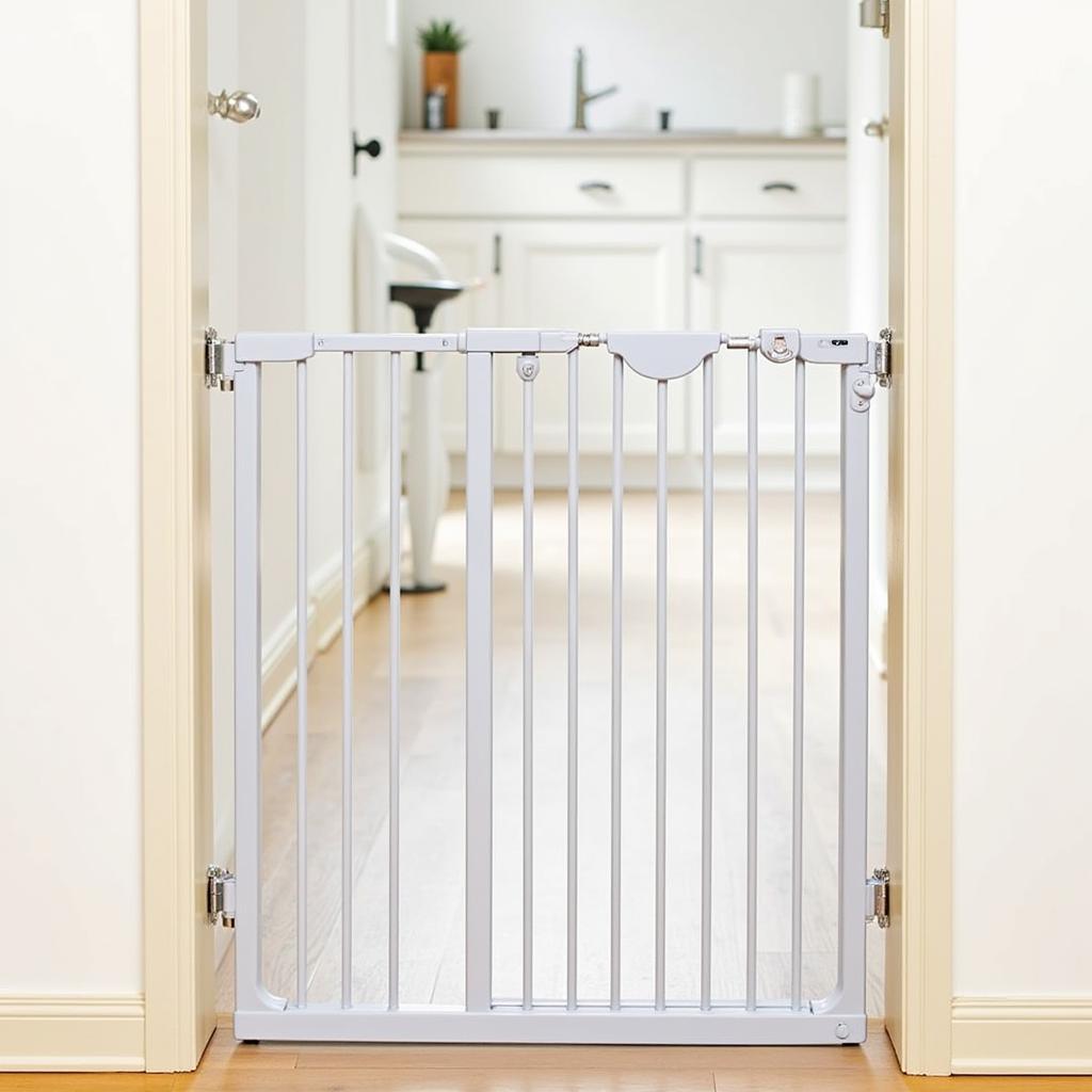 Child-proof hallway gate tall for enhanced safety and security