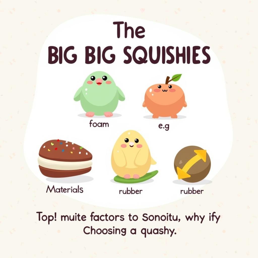 Factors to Consider When Selecting a Big Big Squishy: Size, Material, and Design