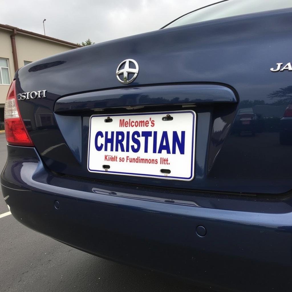 Christian License Plate Displayed on a Car