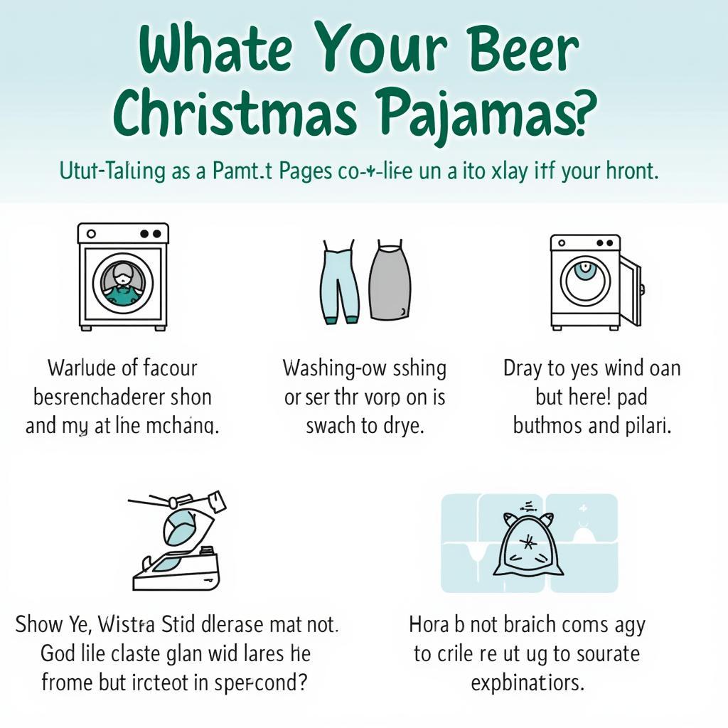 Washing Instructions for Beer Christmas Pajamas