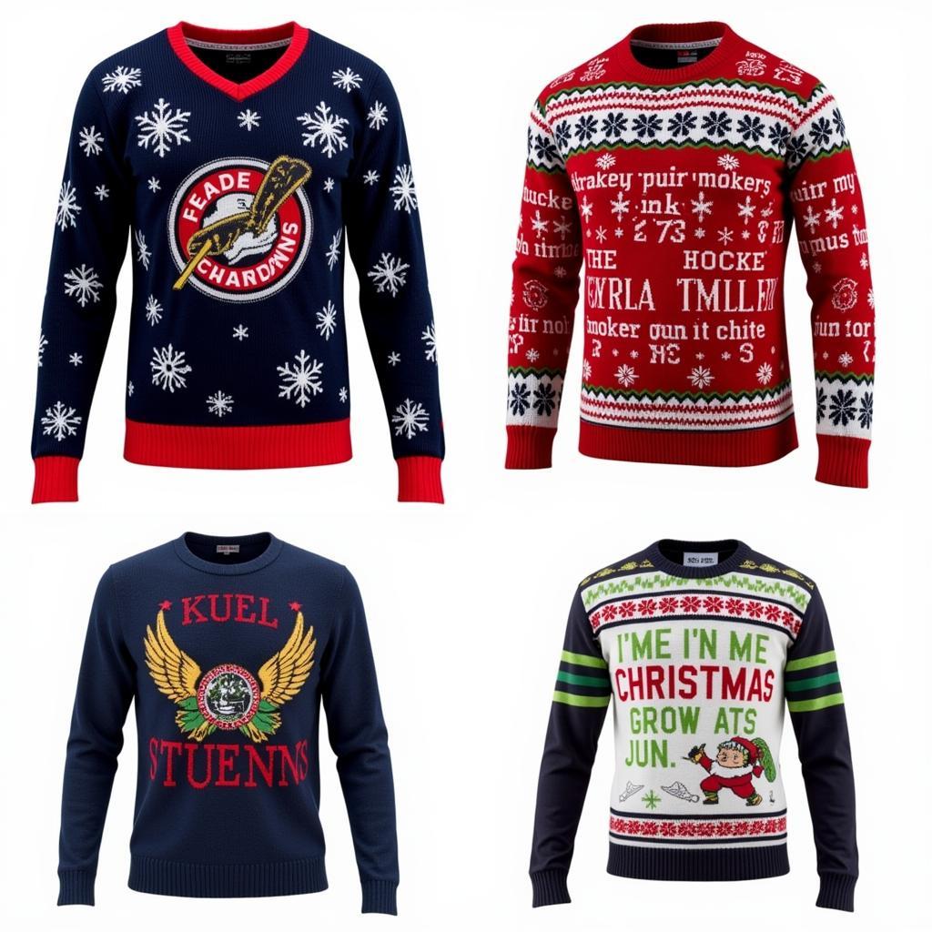 Unique Christmas Hockey Sweater Designs