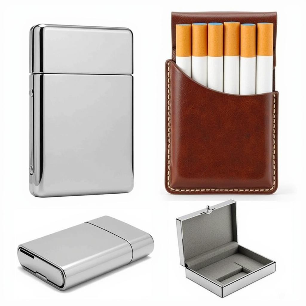 Cigarette Case for 120s: Metal and Leather Options