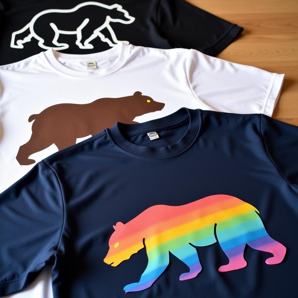 Simple Bear Silhouette Shirts