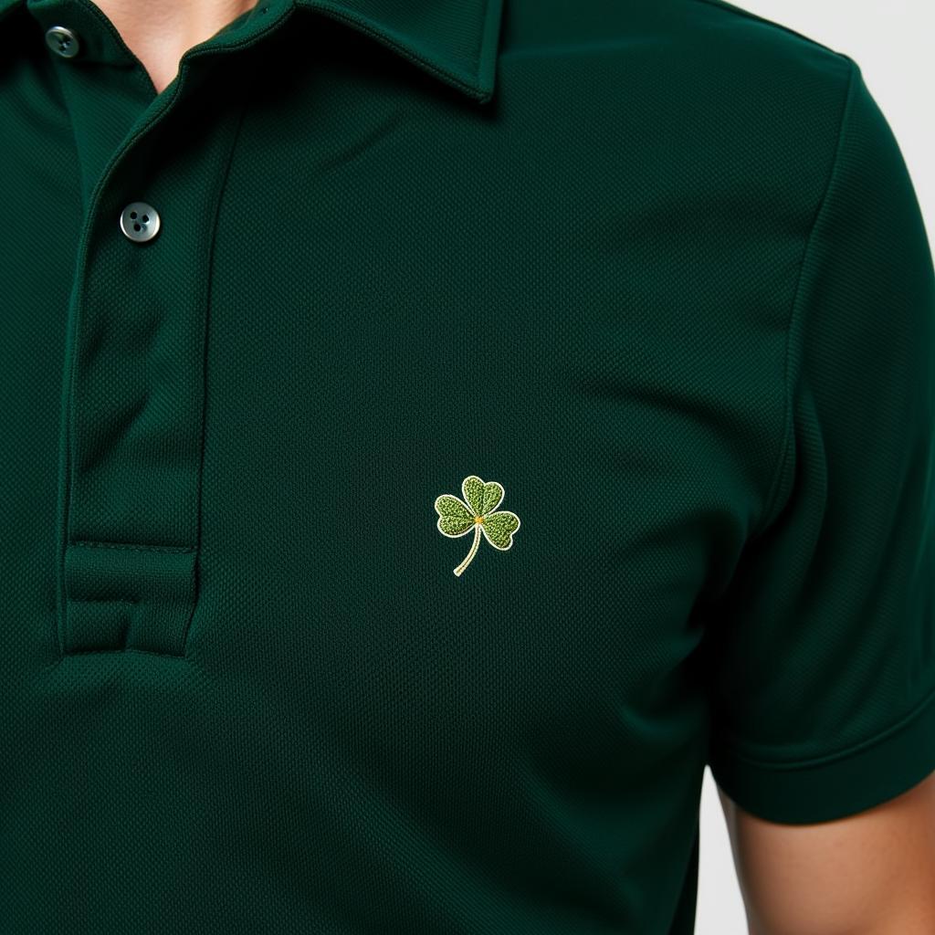 Classic Embroidered Shamrock Polo Shirt