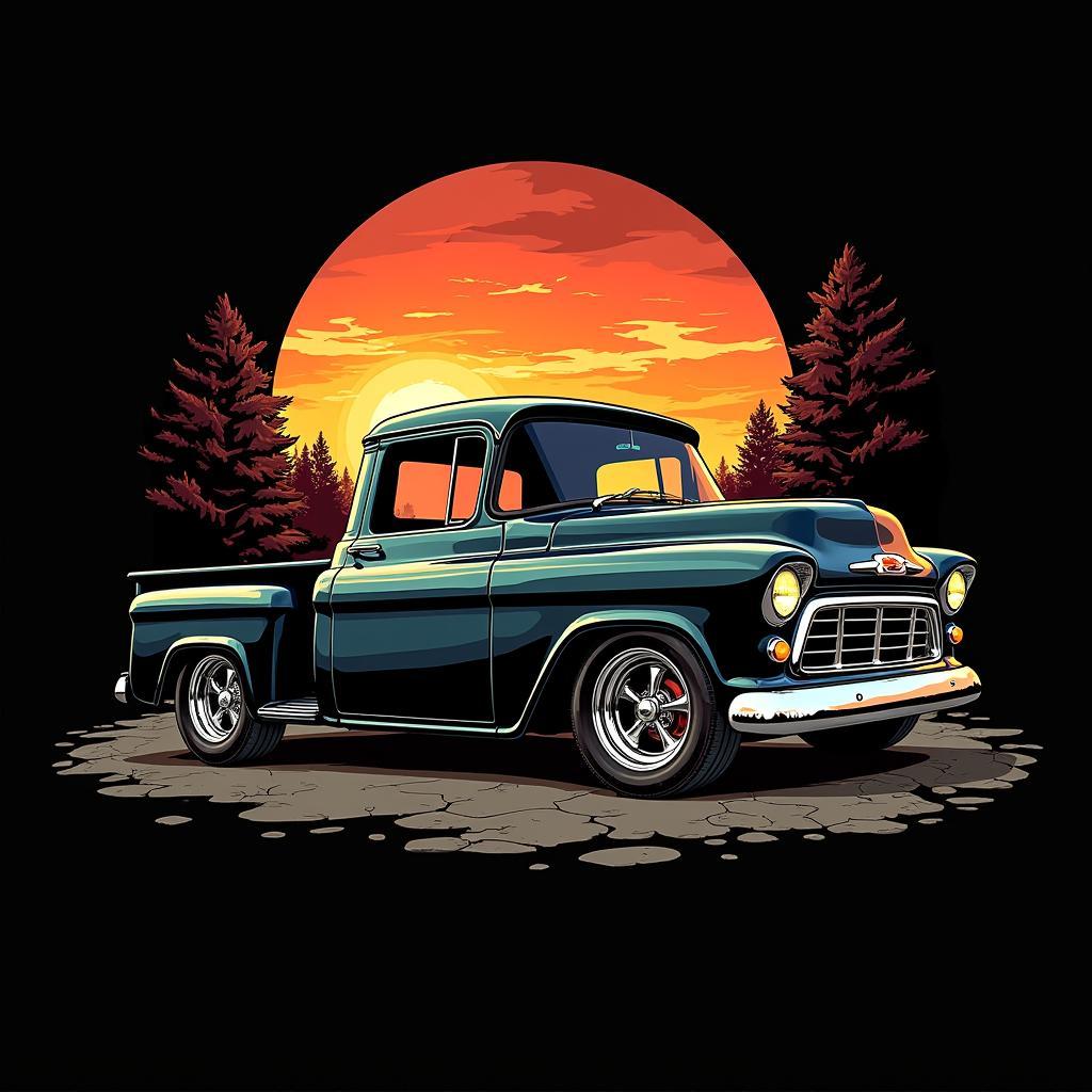 Classic Mini Truckin' T-Shirt Design