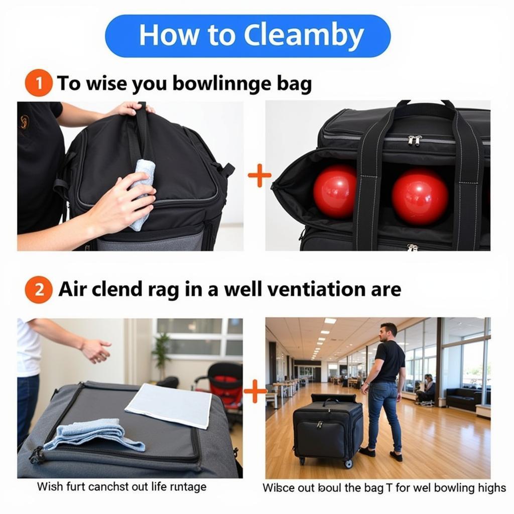 Cleaning and maintaining a 3-ball bowling bag