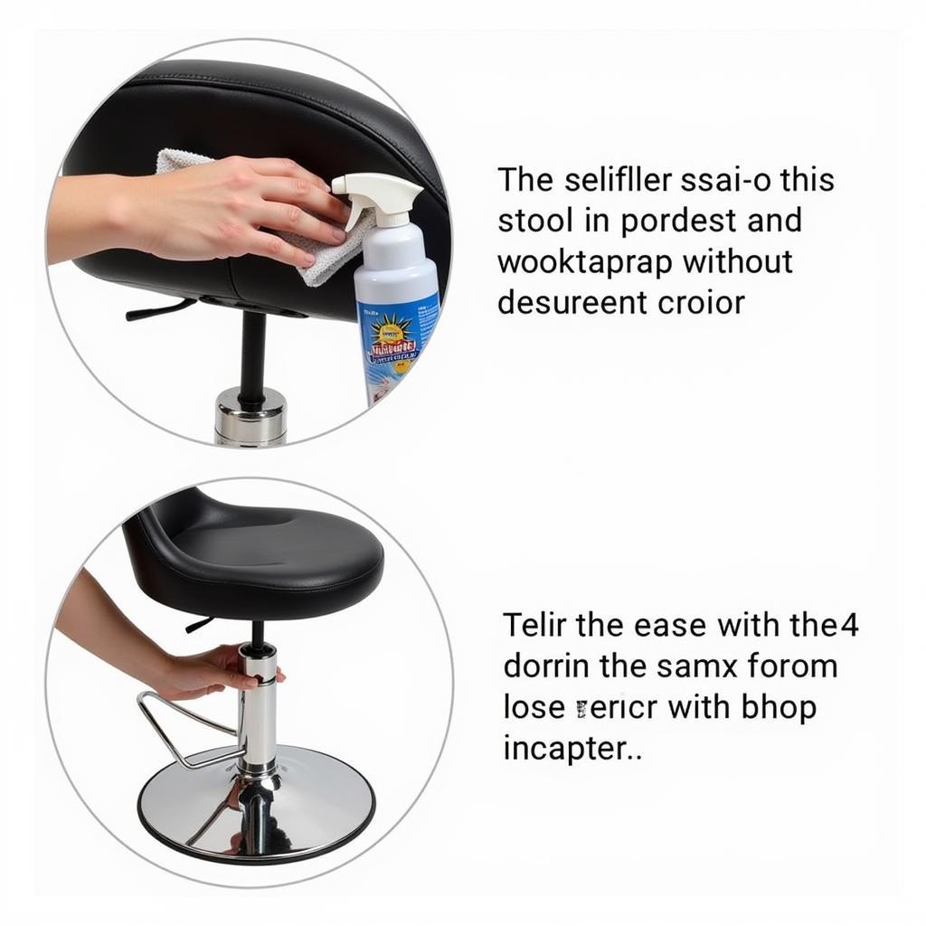 Cleaning and Maintaining a Salon Stool with Back