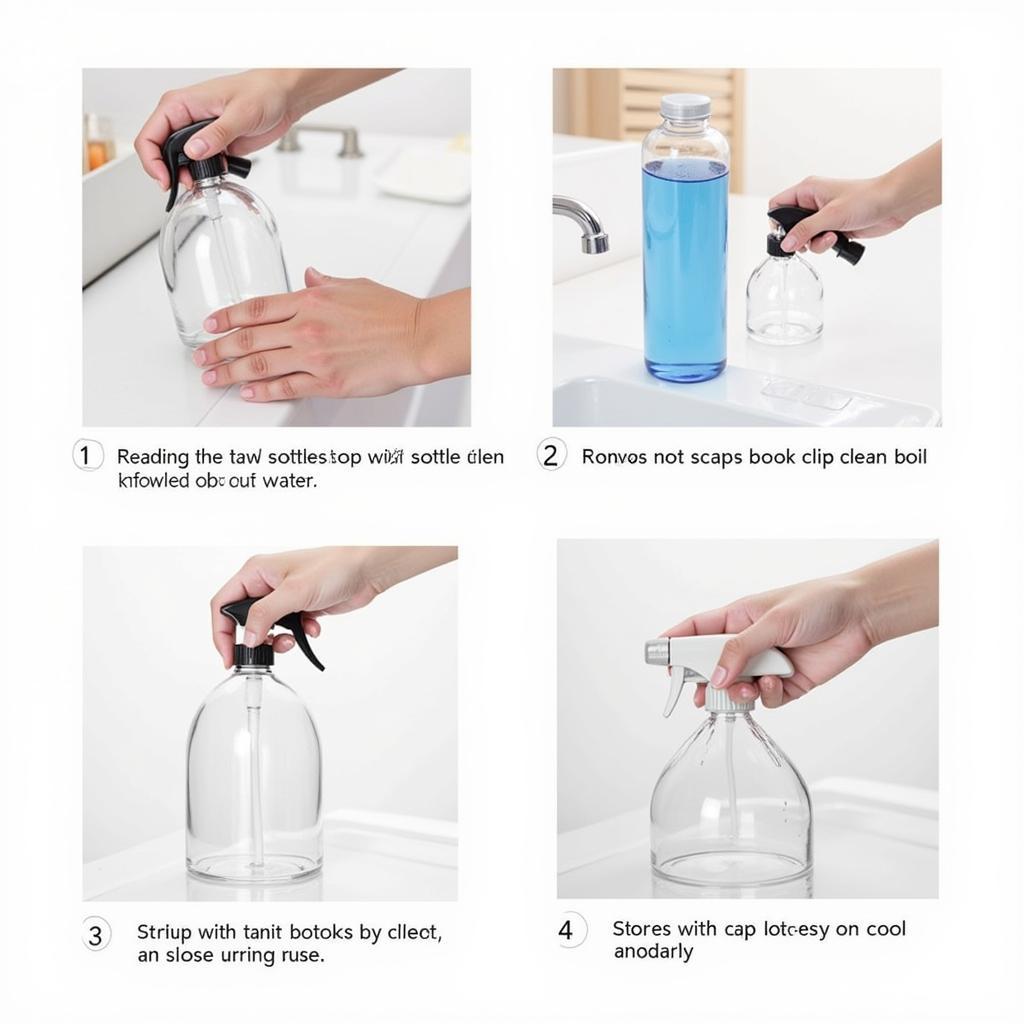 Cleaning and storing clear squirt bottles correctly