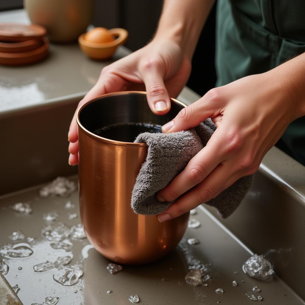 Cleaning a Bronze Tumbler