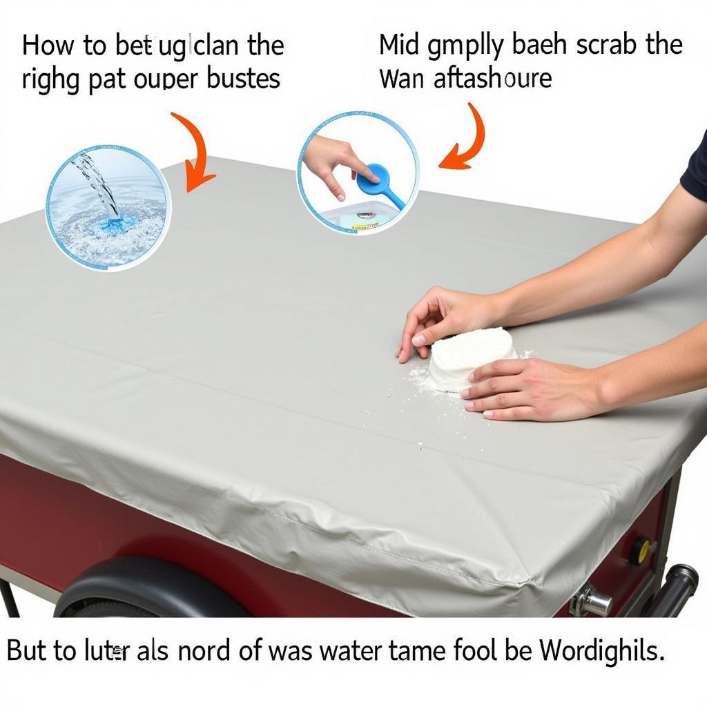 Cleaning a Hot Dog Cart Cover