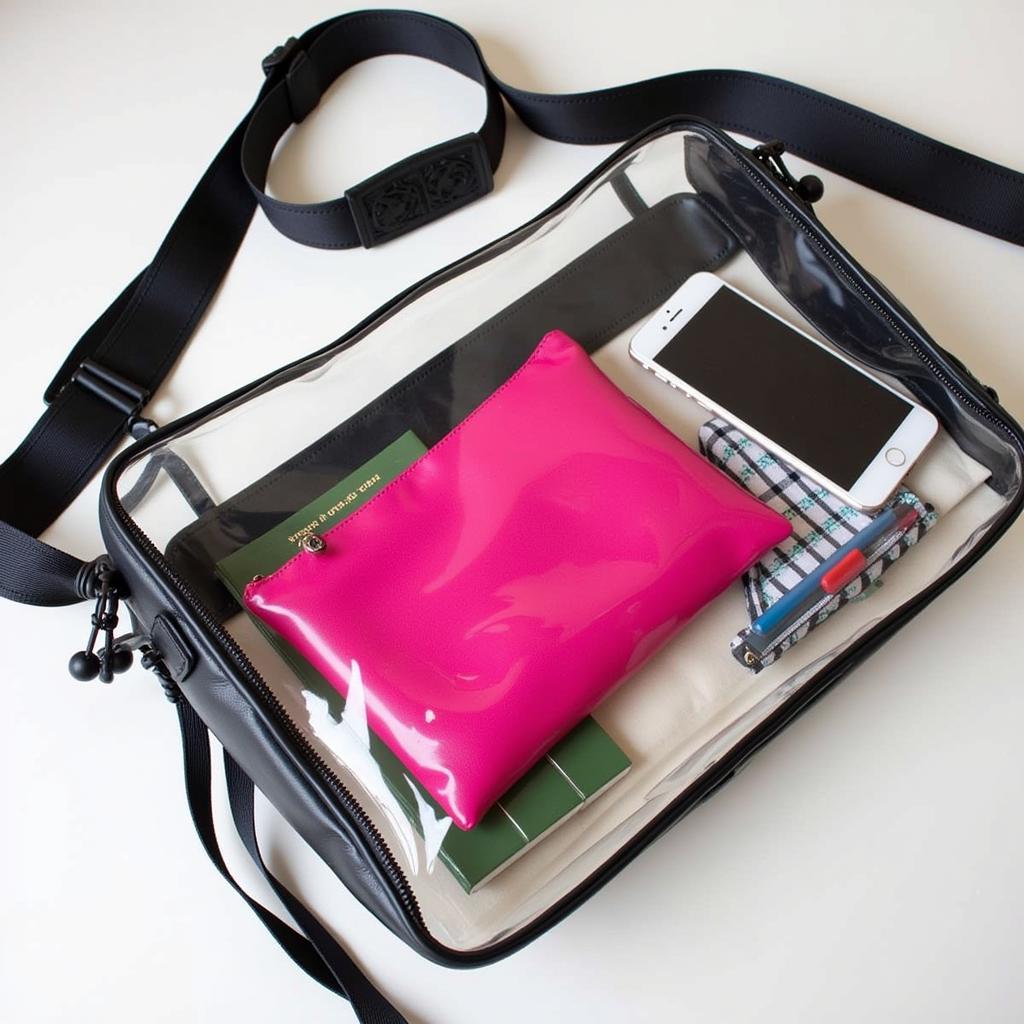 Personalized Clear Messenger Bag