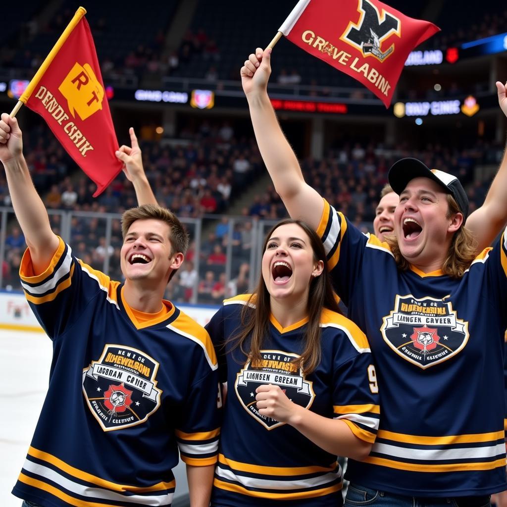 Excited Cleveland Hockey Fans