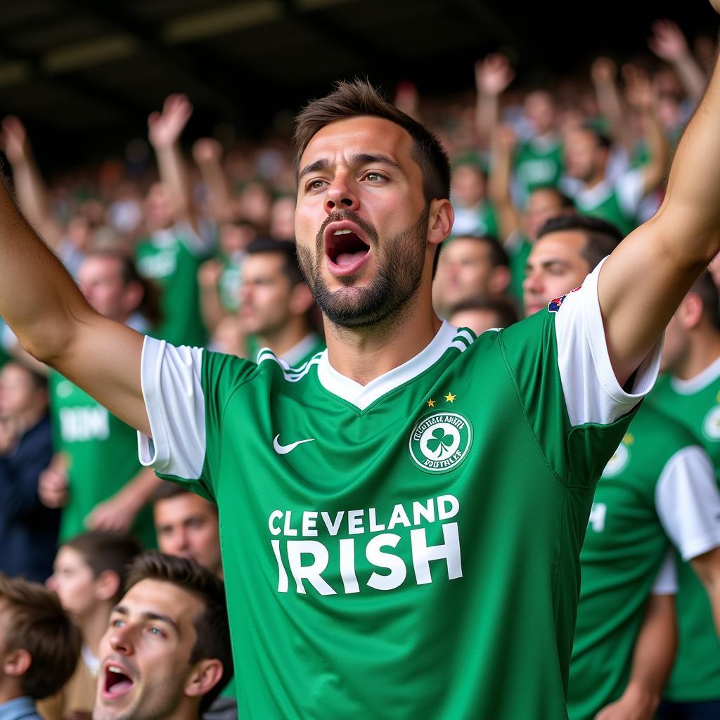 Cleveland Irish Soccer Jersey: A Fan in the Stands