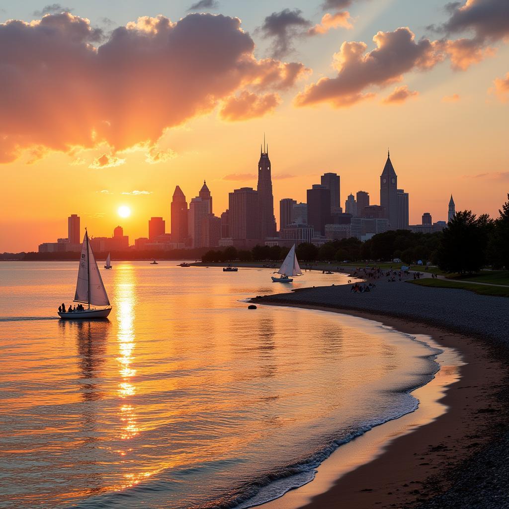 Cleveland's Lake Erie Waterfront in Summer 2023