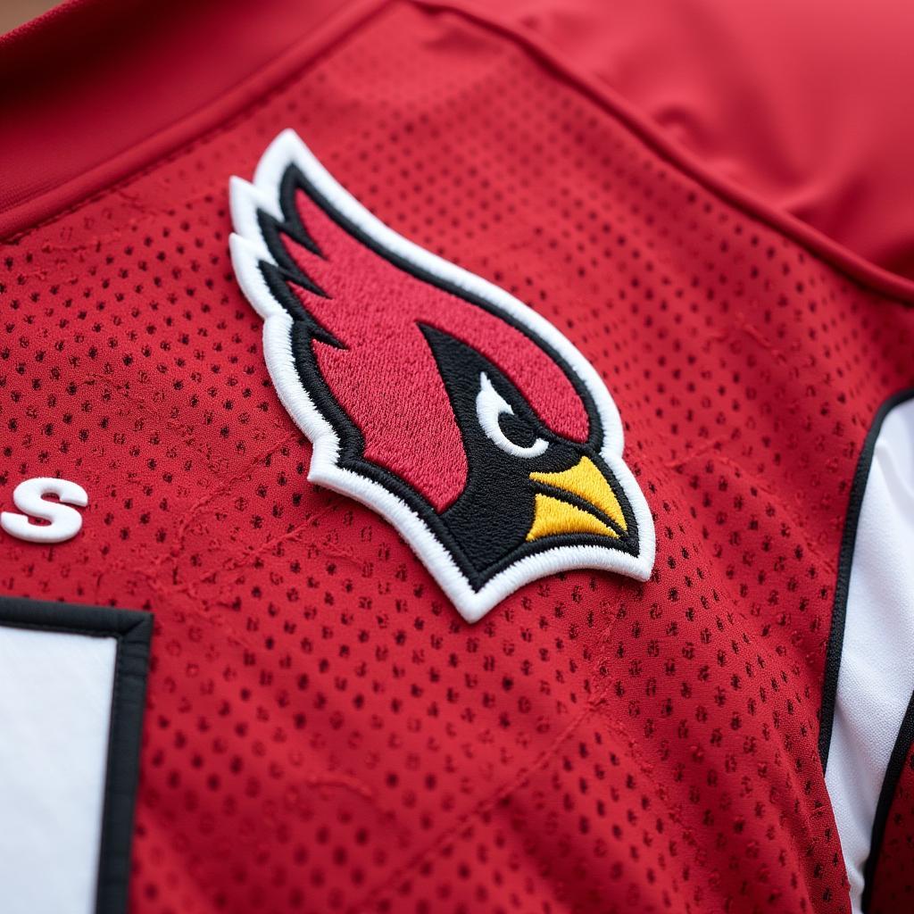 Close-Up of Cardinals Color Rush Jersey Details