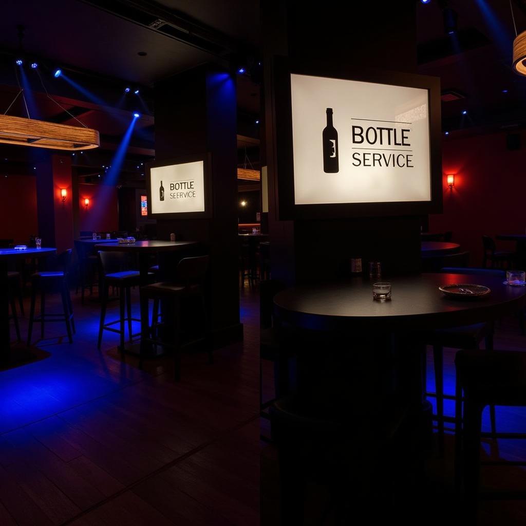 Strategic Placement of Bottle Service Signs