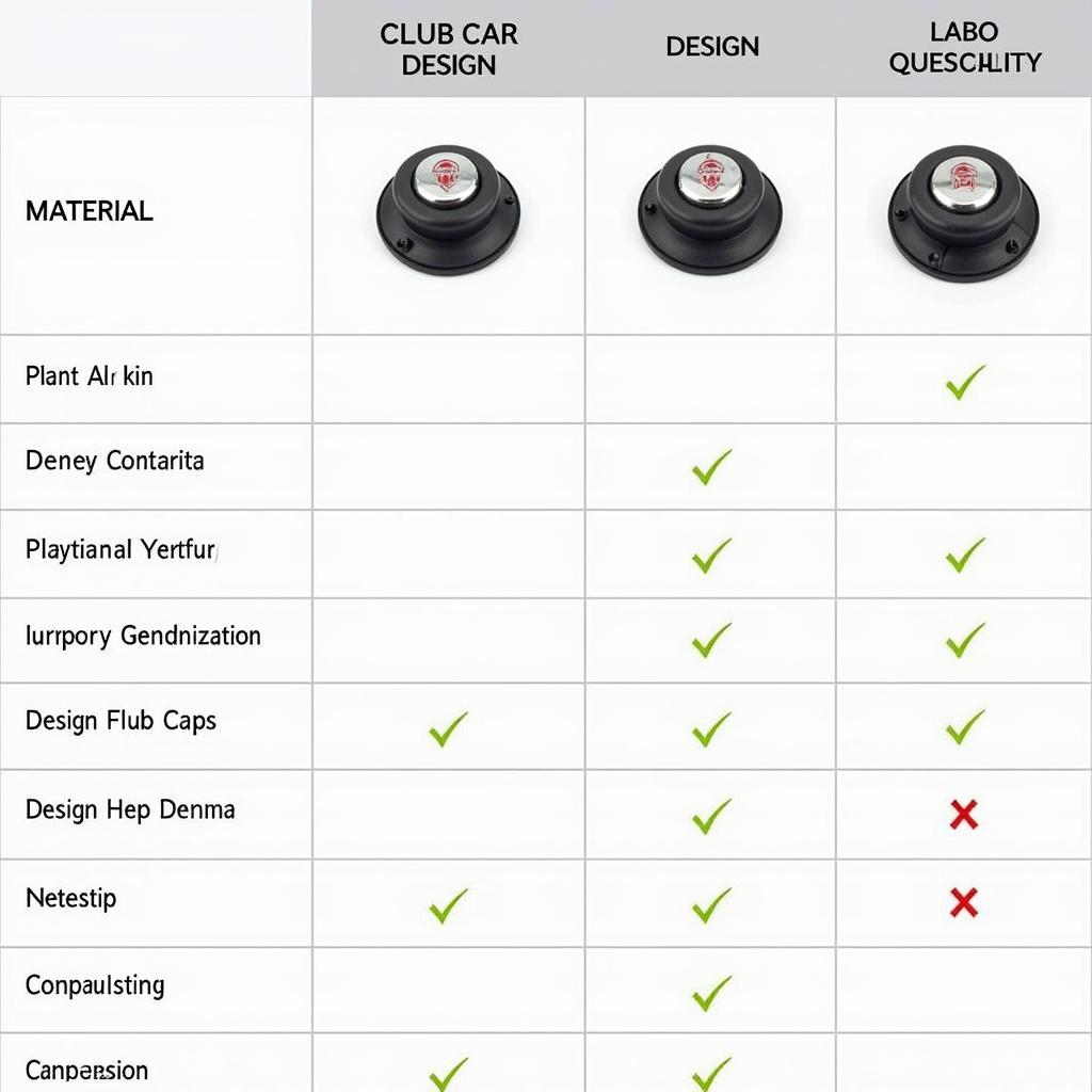 Comparing Club Car DS Hub Caps