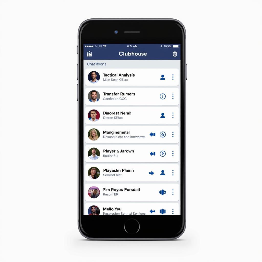Clubhouse App Interface