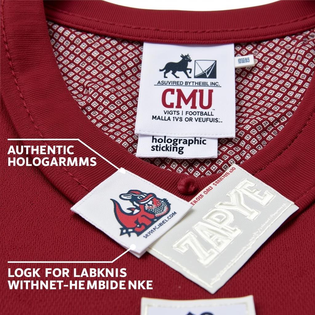 CMU Football Jersey Authenticity Check: Official Tags and Holograms