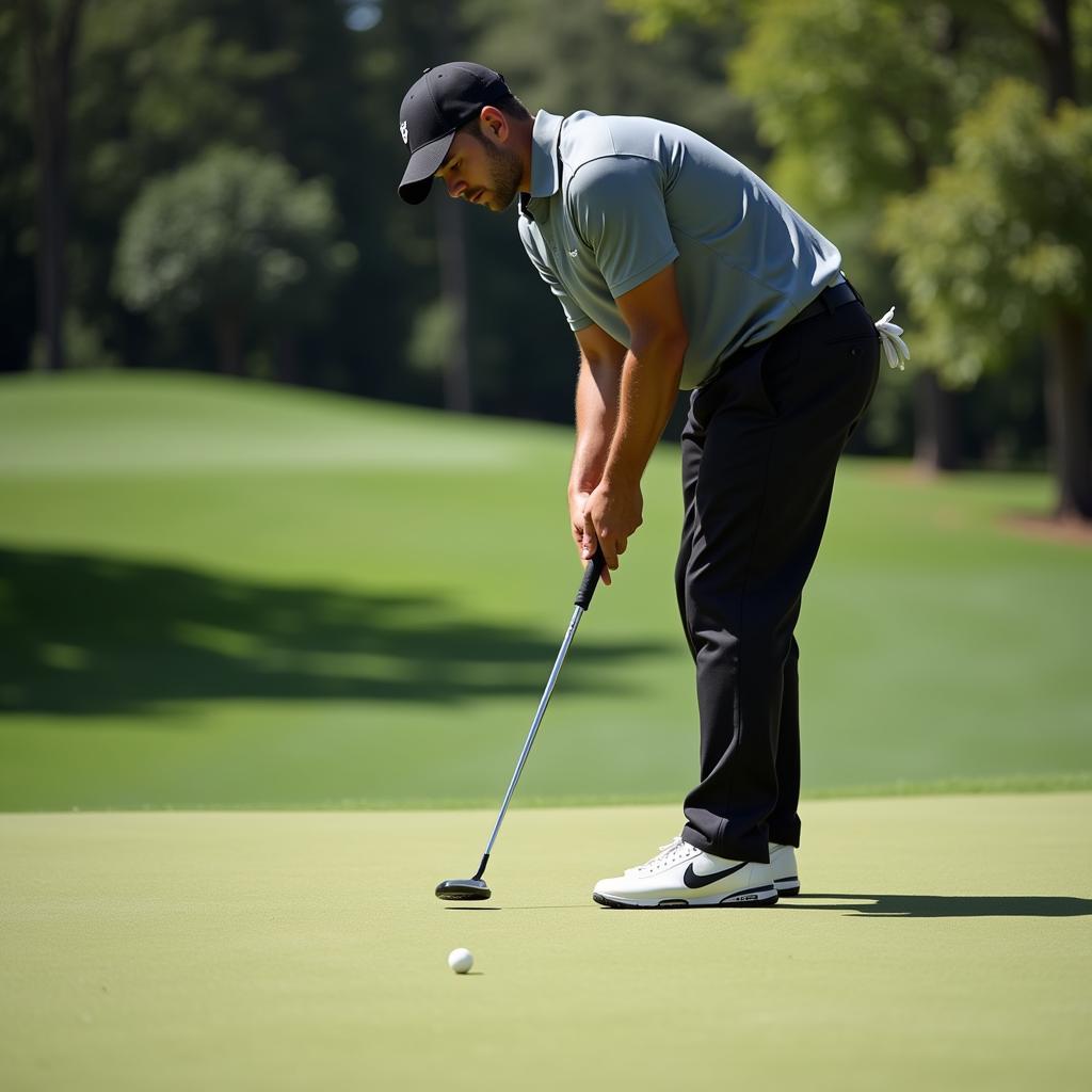 Cole Young Golf Putting Practice