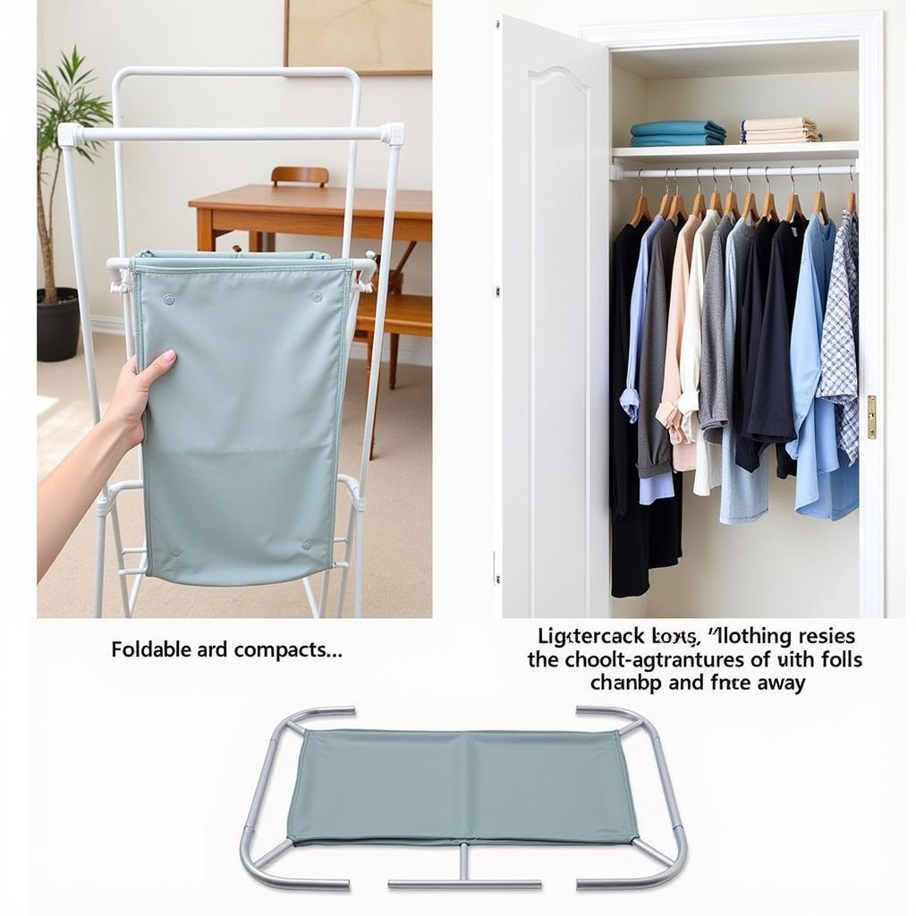 Collapsible 4-Way Clothing Rack in a Home Closet