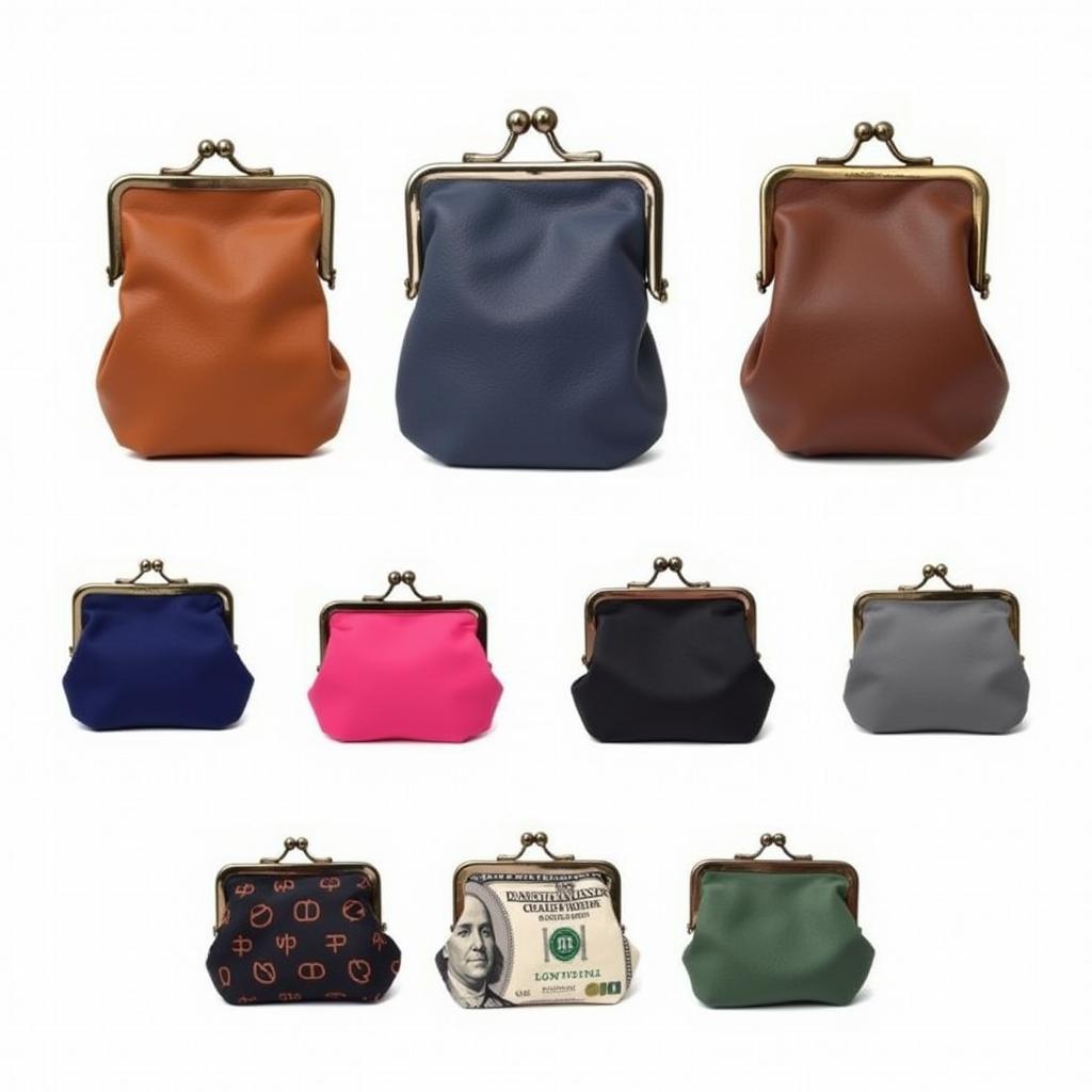 Various Collapsible Coin Purses Displayed