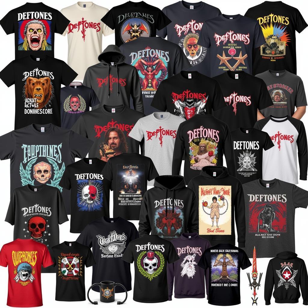 Collection of Deftones Merchandise