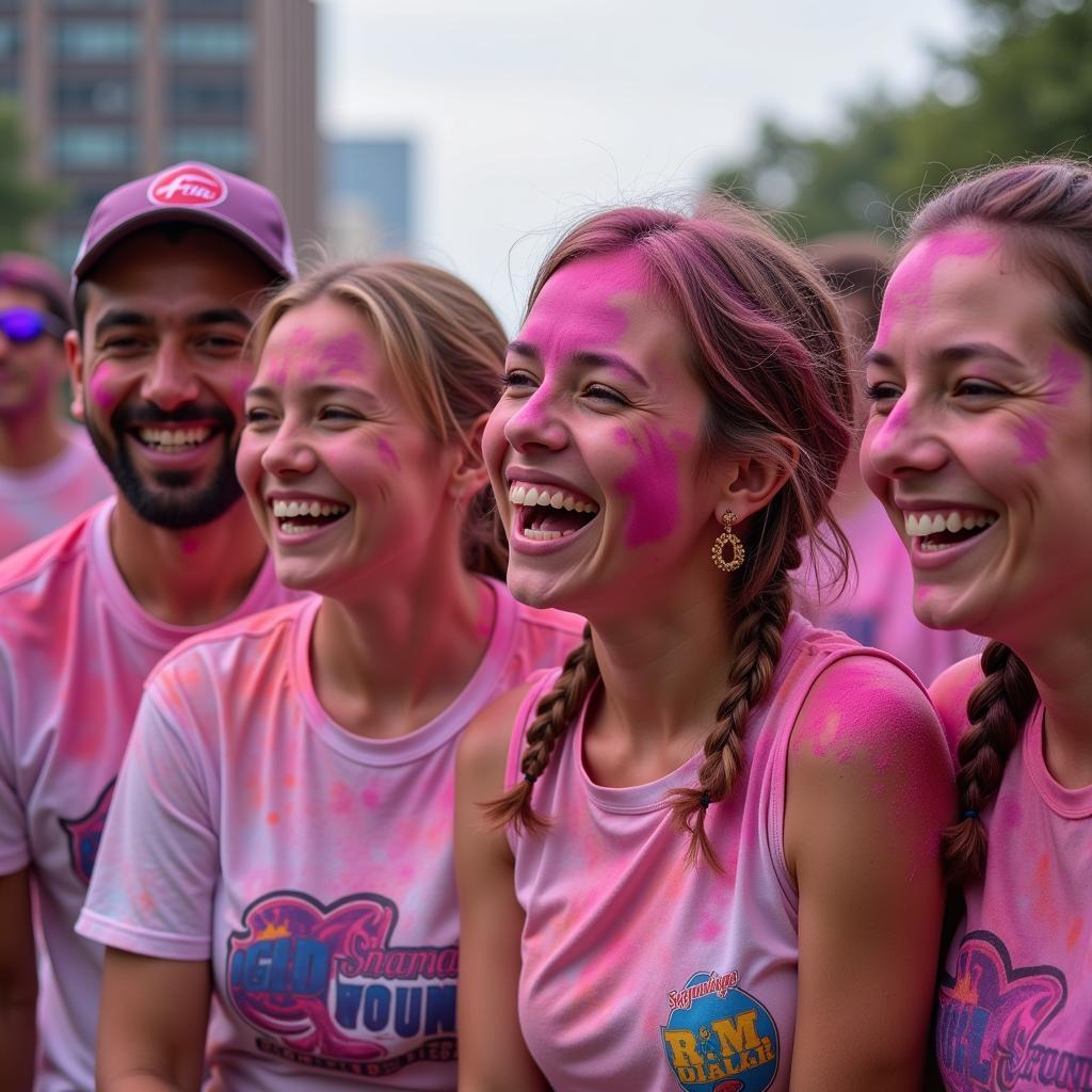 Color Run Pittsburgh Participants Covered in Color