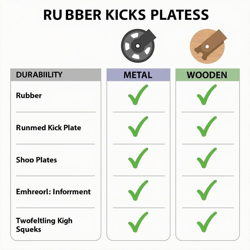 Comparison of Rubber, Metal, and Wooden Kick Plates