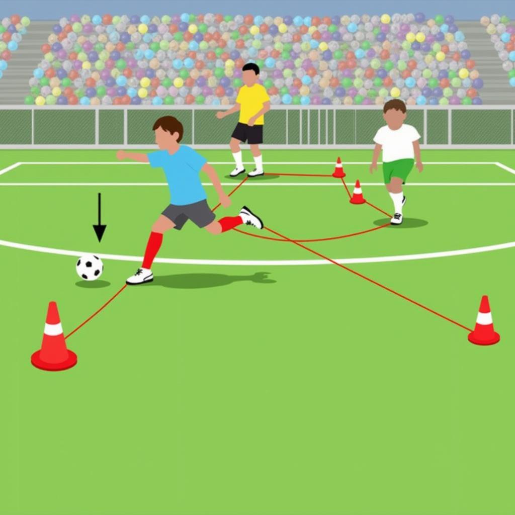 Cone Dribbling Drill for Enhanced Ball Control