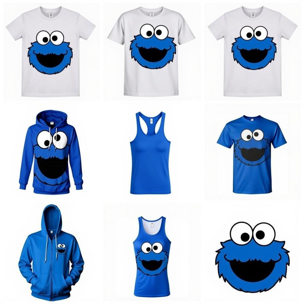 Different Styles of Cookie Monster Dog Shirts