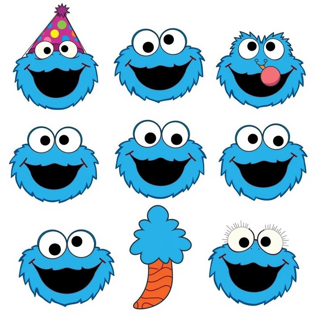 Cookie Monster Printable Masks for Kids