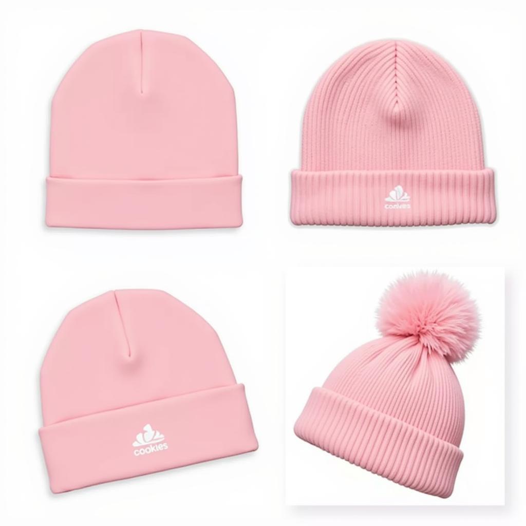 Various Cookies Beanie Pink Styles