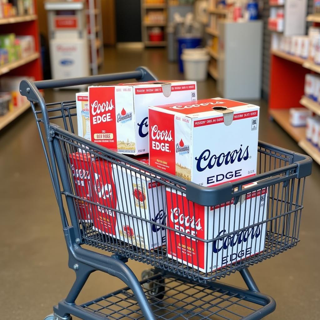 Coors Edge 24 Pack in a Shopping Cart