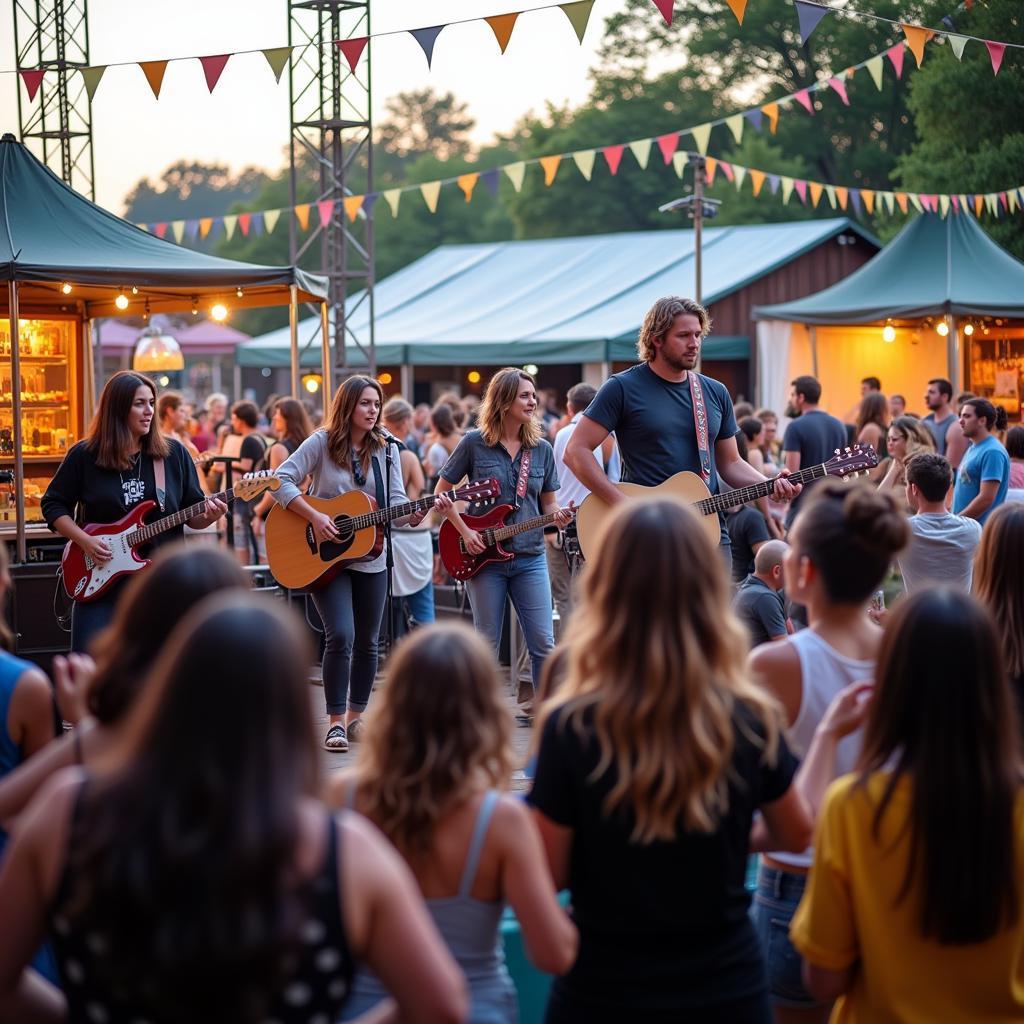 Live music performance at the Corn Tomato and Beer Festival