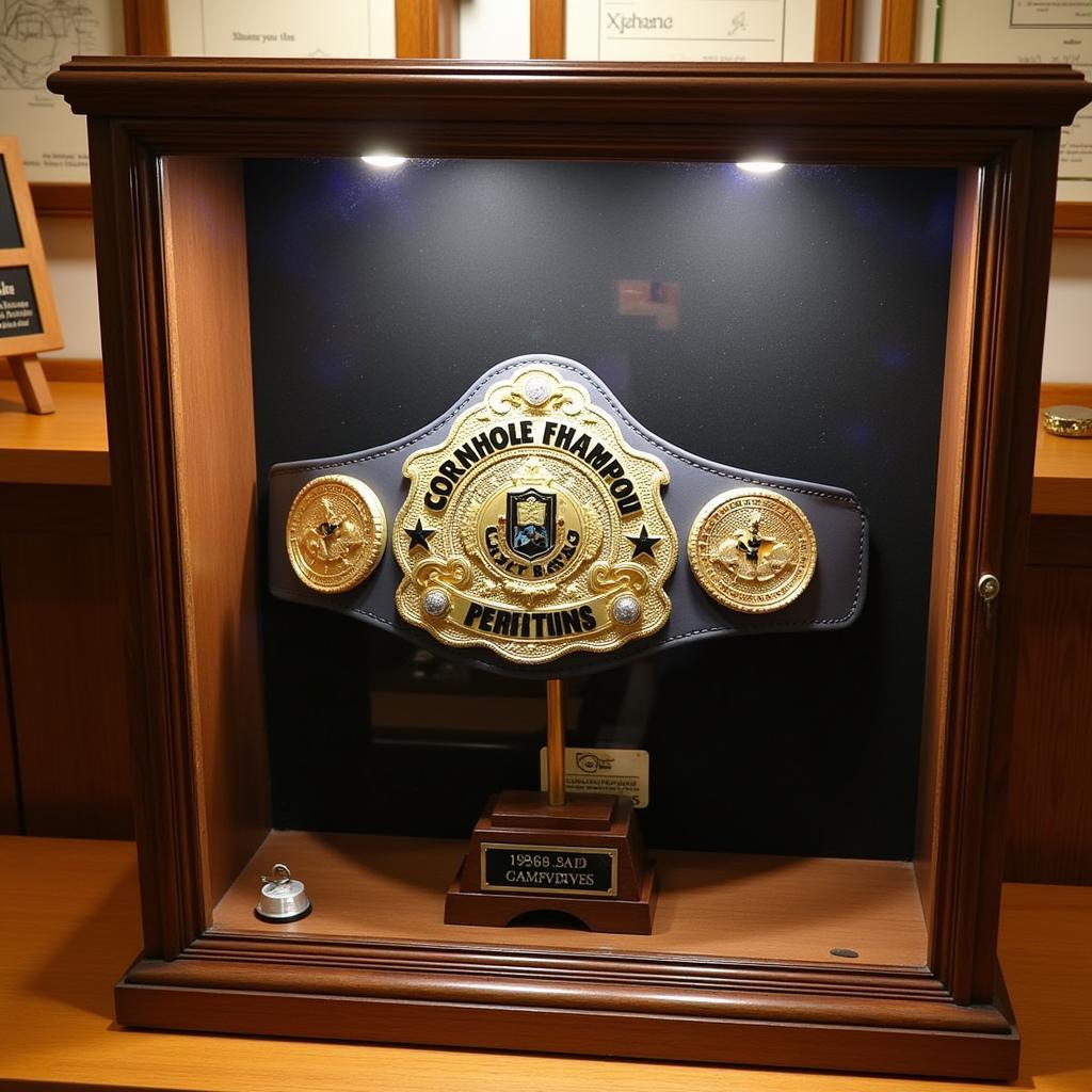 Cornhole Championship Belt Display Case